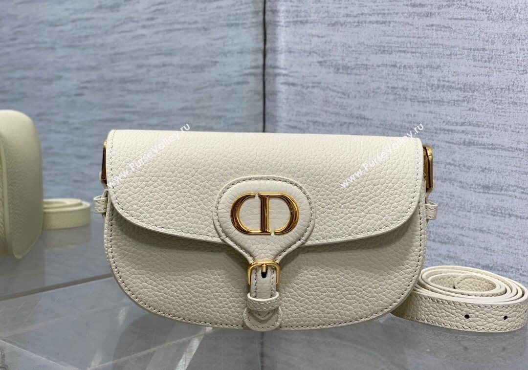 Dior Bobby East-West Bag in Grained Calfskin White 2024 M9042 (XXG-241212018)