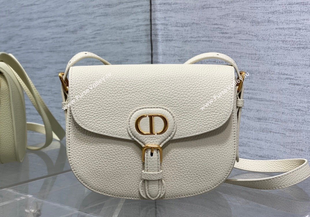 Dior Medium Bobby Bag in Grained Calfskin White 2024 M9042 (XXG-241212022)