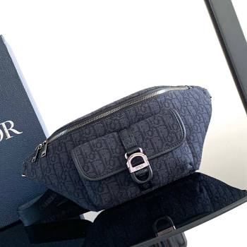 Dior 8 Belt Bag in Black Dior Oblique Jacquard Canvas 2024 (BF-241212088)