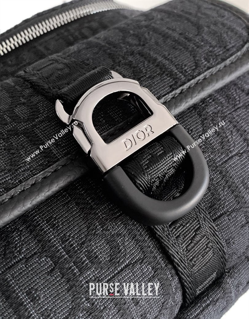 Dior 8 Belt Bag in Black Dior Oblique Jacquard Canvas 2024 (BF-241212088)