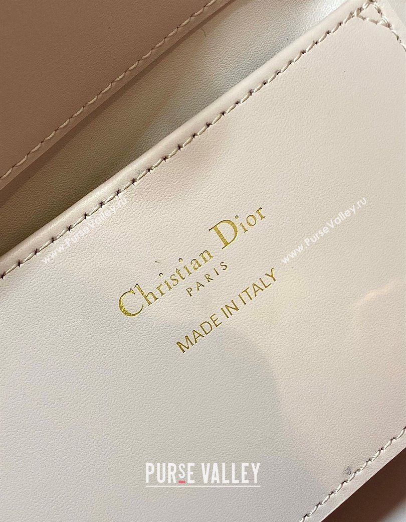 Dior Small Toujours Vertical Tote Bag in Macrocannage Calfskin Pale Pink 2025 2835 (XXG-250207072)