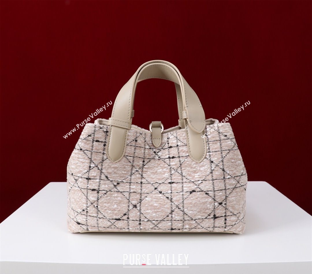 Dior Small Dior Toujours Bag in Cannage Tweed Beige/Pink 2025 M1188 (XXG-250208018)
