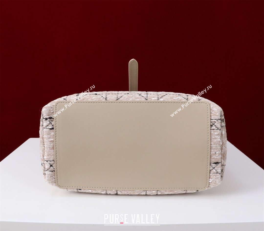 Dior Small Dior Toujours Bag in Cannage Tweed Beige/Pink 2025 M1188 (XXG-250208018)