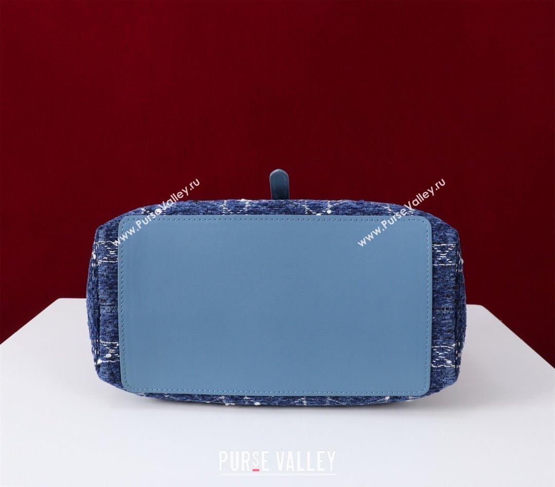 Dior Small Dior Toujours Bag in Cannage Tweed Denim Blue 2025 M1188 (XXG-250208019)