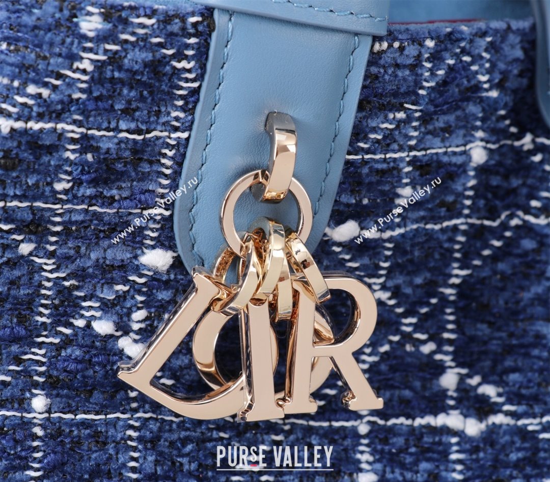 Dior Small Dior Toujours Bag in Cannage Tweed Denim Blue 2025 M1188 (XXG-250208019)