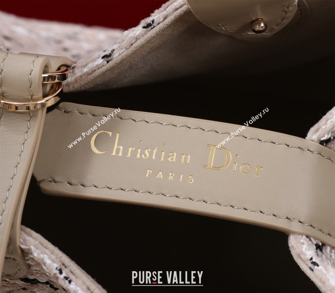 Dior Medium Dior Toujours Bag in Cannage Tweed Beige/Pink 2025 M1188 (XXG-250208020)