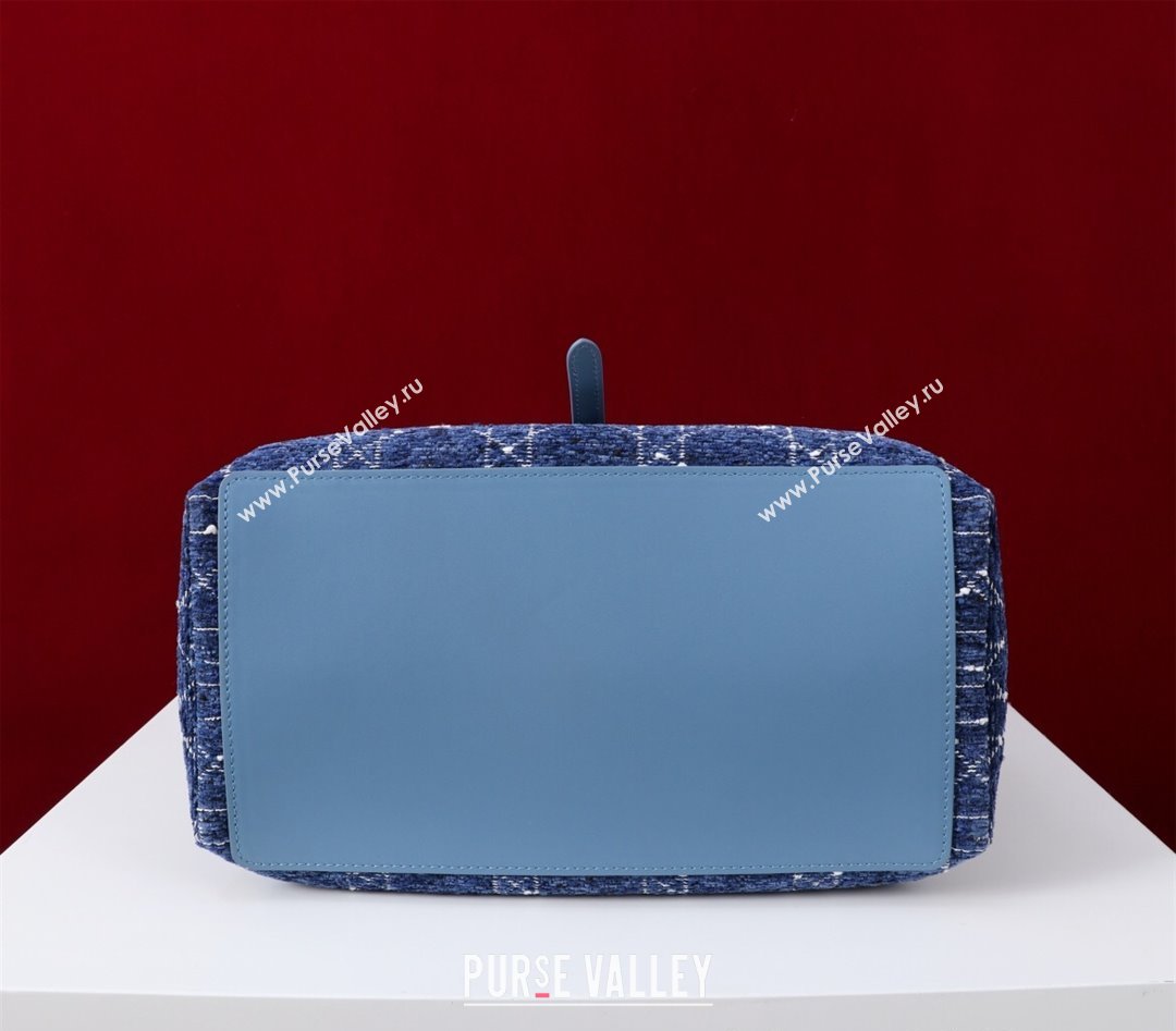 Dior Medium Dior Toujours Bag in Cannage Tweed Denim Blue 2025 M1188 (XXG-250208021)