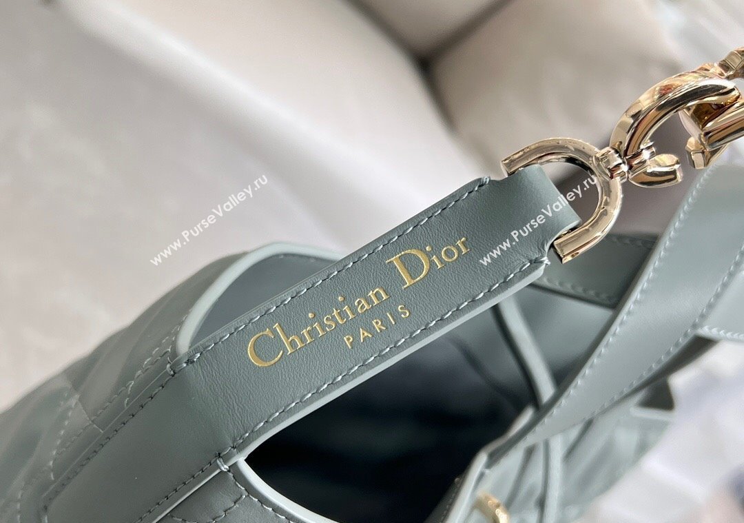 Dior Medium Toujours Vertical Tote Bag in Macrocannage Calfskin Slate Grey 2025 2836 (XXG-250207077)