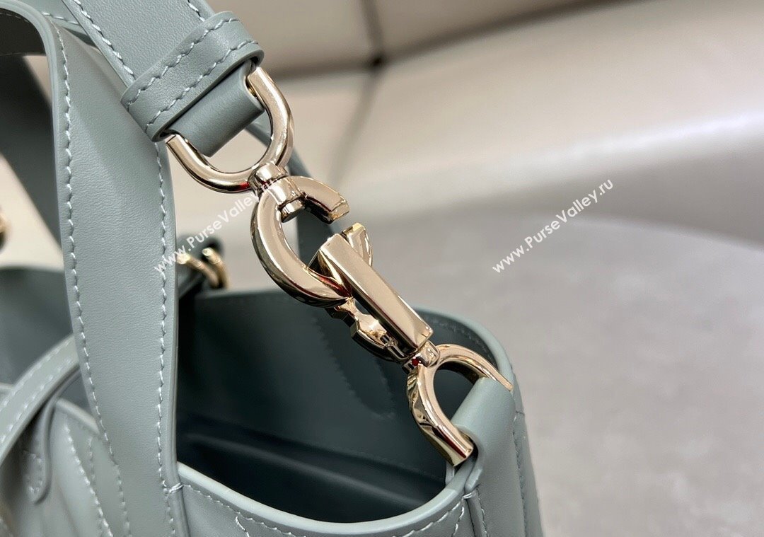 Dior Small Toujours Vertical Tote Bag in Macrocannage Calfskin Slate Grey 2025 2835 (XXG-250207075)