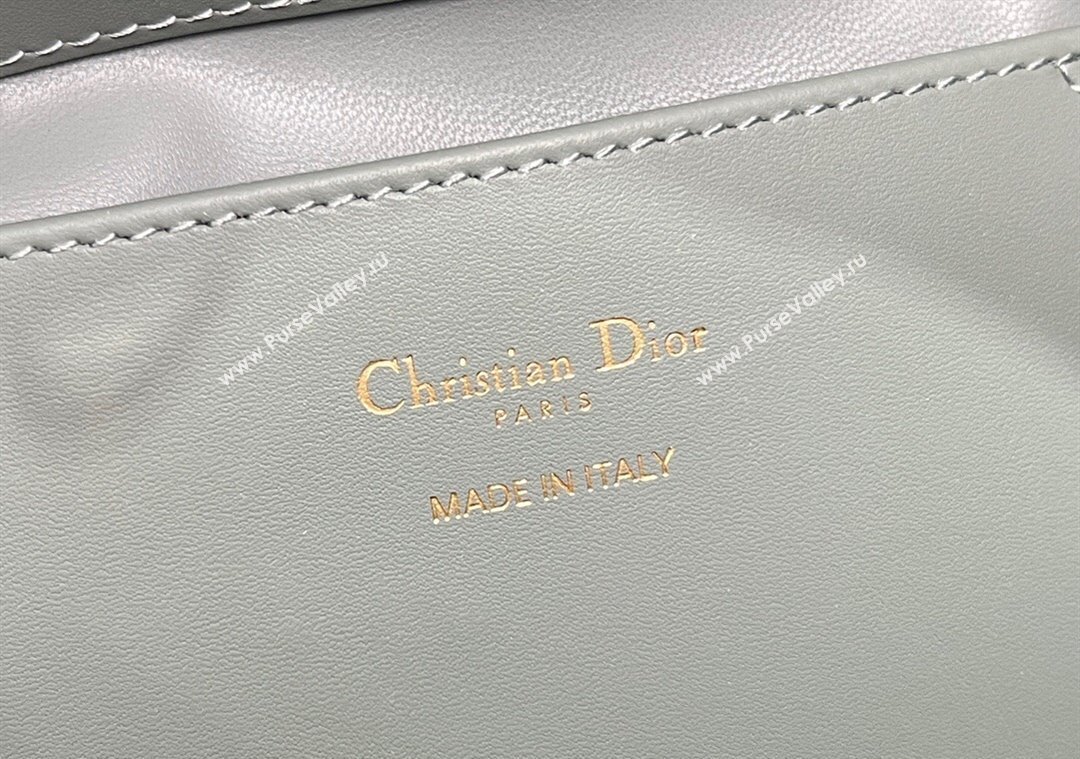 Dior Small Toujours Vertical Tote Bag in Macrocannage Calfskin Slate Grey 2025 2835 (XXG-250207075)