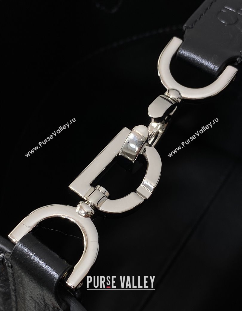 Dior Small Toujours Vertical Tote Bag in Crinkled Calfskin Black 2025 2835 (XXG-250207076)