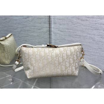 Dior Medium DiorTravel Nomad Pouch in Gold-Tone Dior Oblique Jacquard 2025 5554 (XXG-250207065)