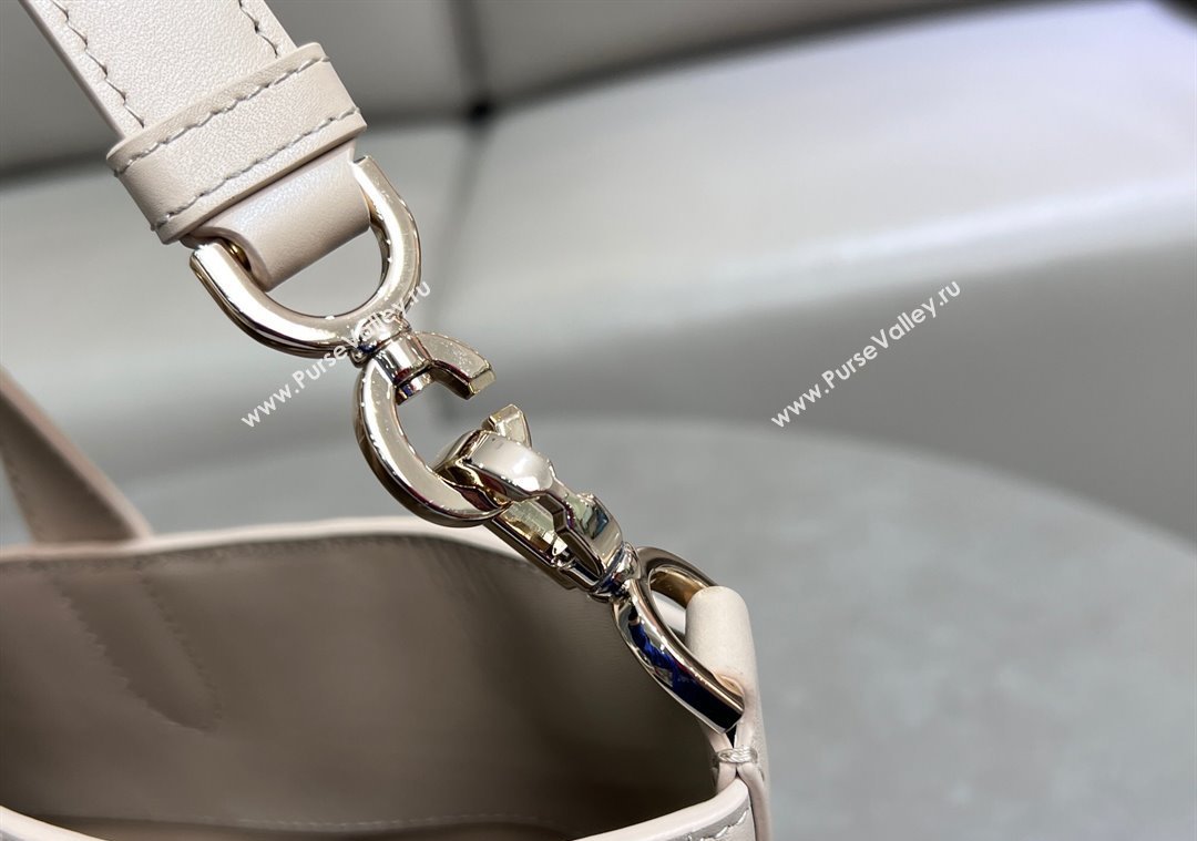 Dior Medium Toujours Vertical Tote Bag in Macrocannage Calfskin Powder Beige 2025 2836 (XXG-250207081)