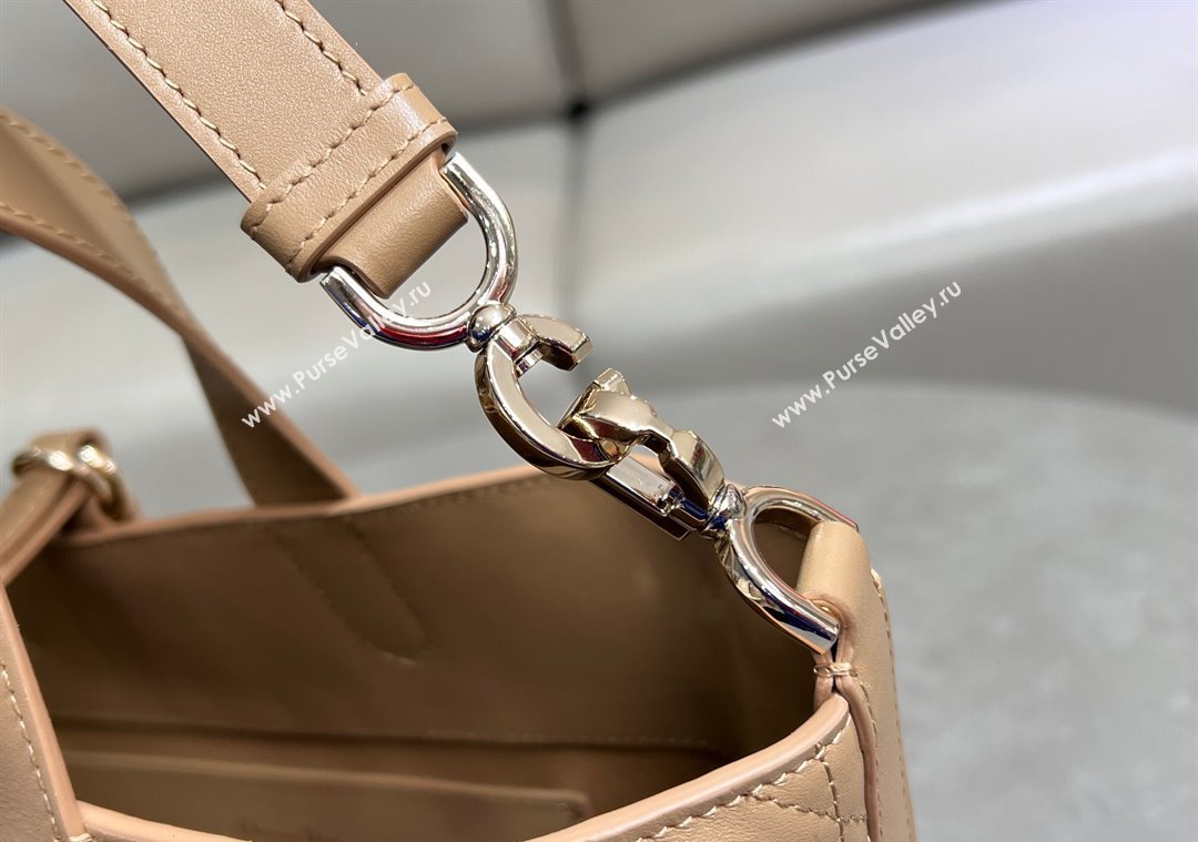 Dior Medium Toujours Vertical Tote Bag in Macrocannage Calfskin Tan Brown 2025 2836 (XXG-250207083)