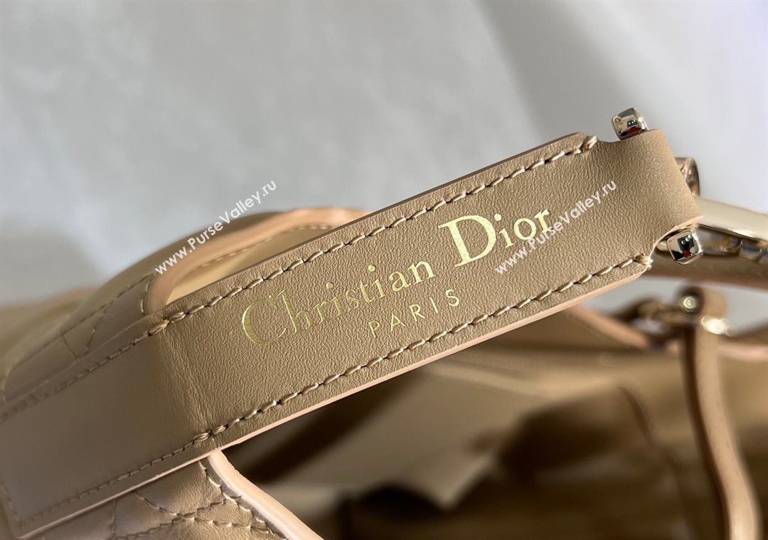 Dior Medium Toujours Vertical Tote Bag in Macrocannage Calfskin Tan Brown 2025 2836 (XXG-250207083)