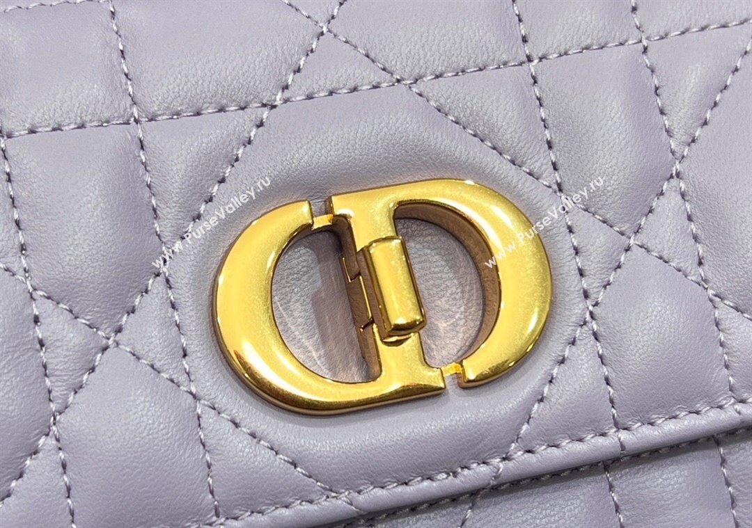 Dior Miss Caro Mini bag in Macrocannage Lambskin Yam Purple 2025 M5169 (XXG-250208014)