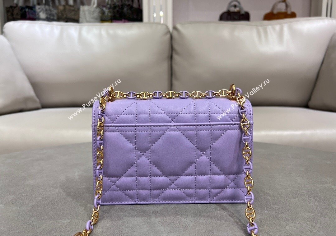 Dior Miss Caro Mini bag in Macrocannage Lambskin Yam Purple 2025 M5169 (XXG-250208014)