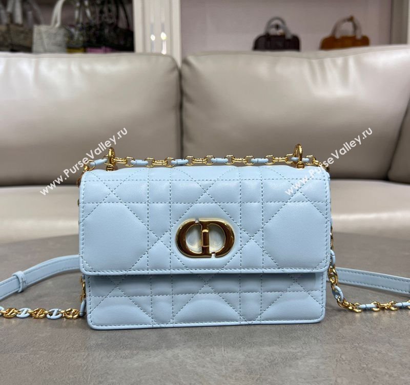 Dior Miss Caro Mini bag in Macrocannage Lambskin Space Blue 2025 M5169 (XXG-250208015)