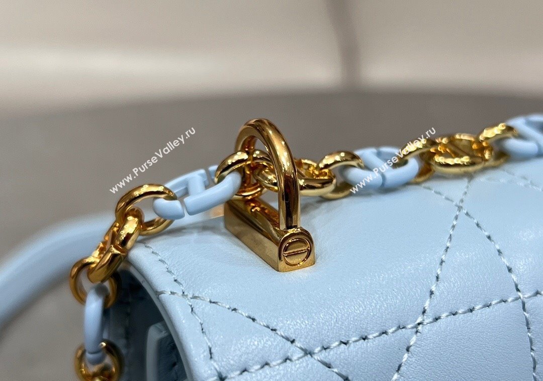 Dior Miss Caro Mini bag in Macrocannage Lambskin Space Blue 2025 M5169 (XXG-250208015)