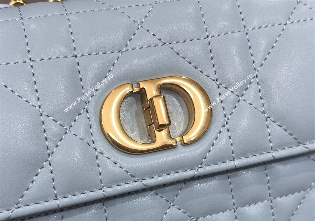 Dior Miss Caro Mini bag in Macrocannage Lambskin Space Blue 2025 M5169 (XXG-250208015)