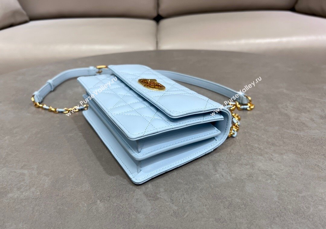 Dior Miss Caro Mini bag in Macrocannage Lambskin Space Blue 2025 M5169 (XXG-250208015)