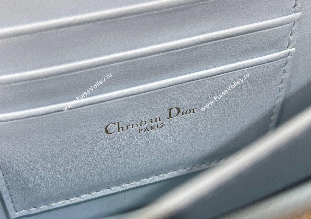 Dior Miss Caro Mini bag in Macrocannage Lambskin Space Blue 2025 M5169 (XXG-250208015)