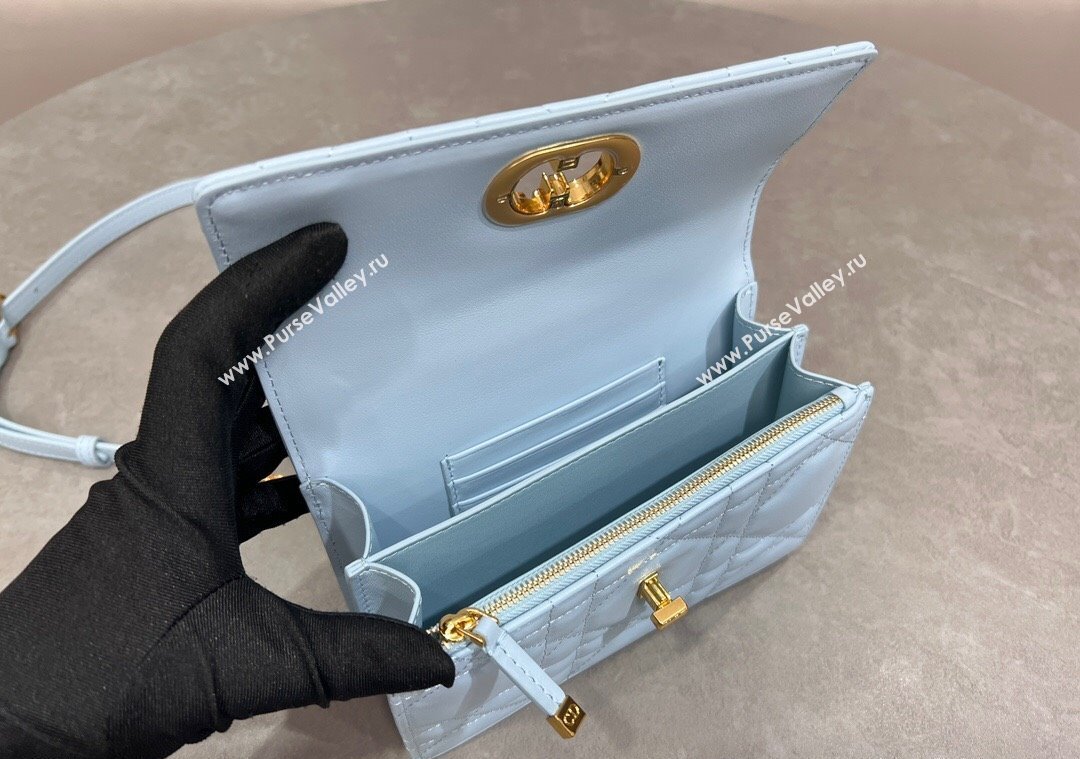 Dior Miss Caro Mini bag in Macrocannage Lambskin Space Blue 2025 M5169 (XXG-250208015)