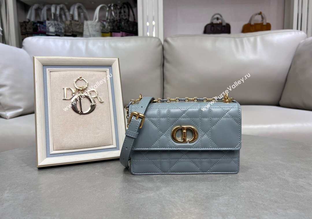 Dior Miss Caro Mini bag in Macrocannage Lambskin Deep Grey 2025 M5169 (XXG-250208016)