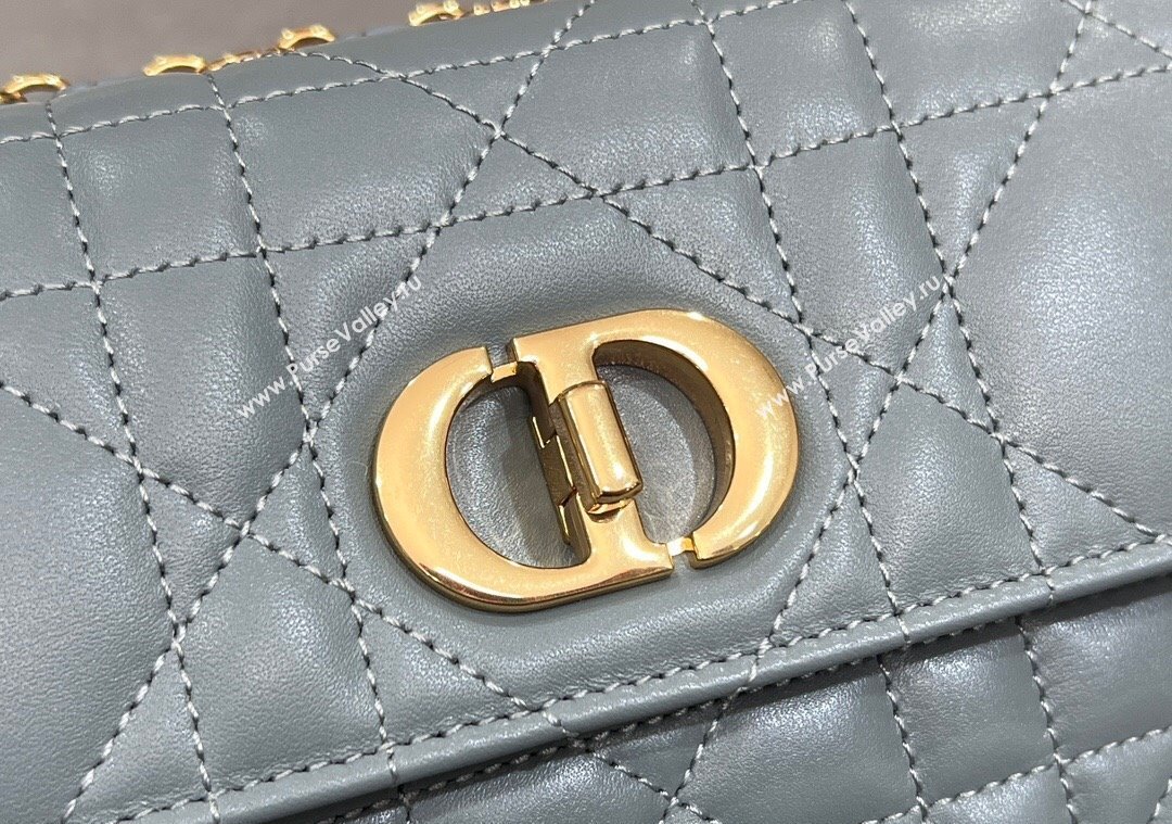 Dior Miss Caro Mini bag in Macrocannage Lambskin Deep Grey 2025 M5169 (XXG-250208016)