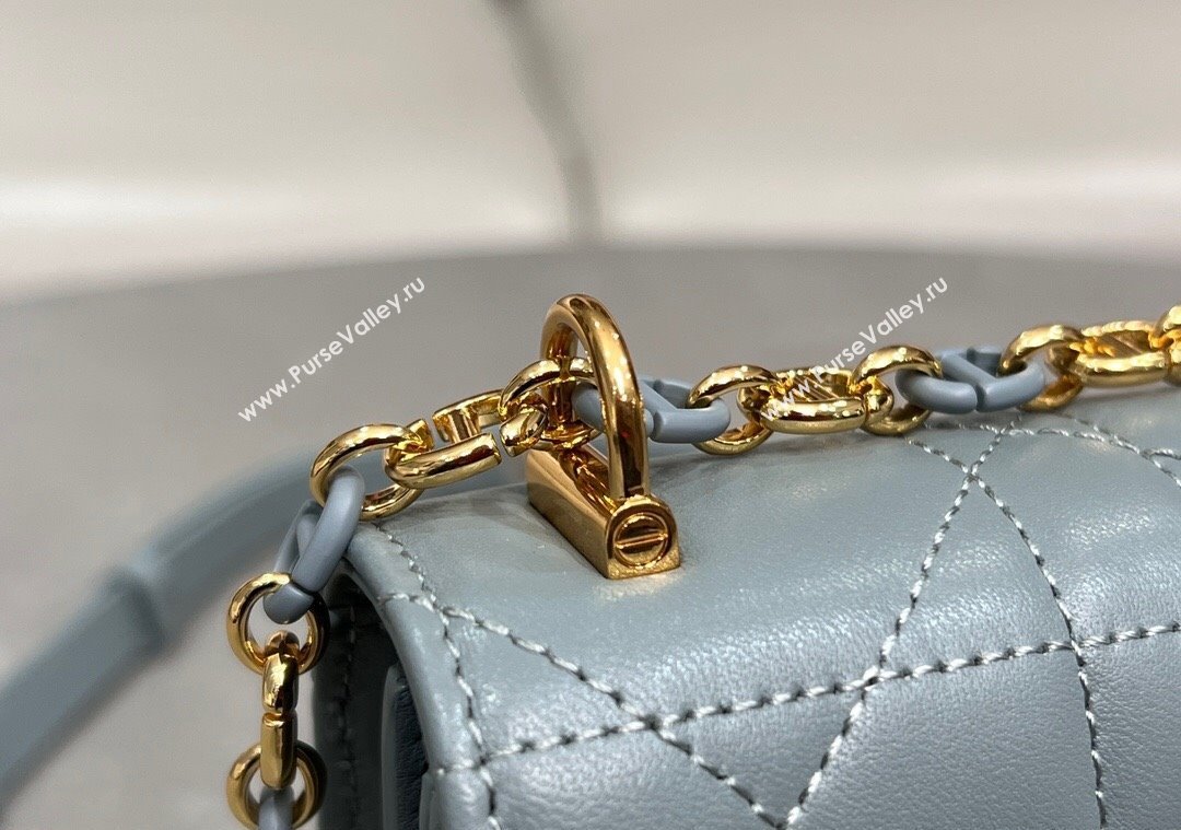 Dior Miss Caro Mini bag in Macrocannage Lambskin Deep Grey 2025 M5169 (XXG-250208016)