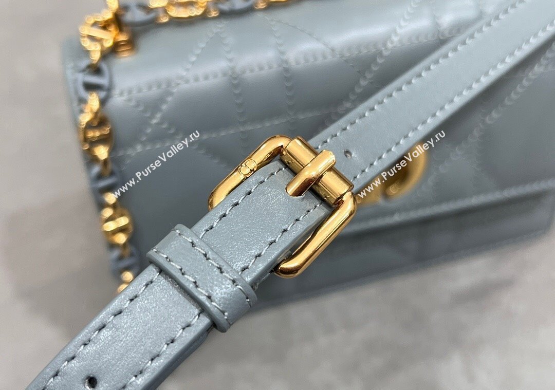 Dior Miss Caro Mini bag in Macrocannage Lambskin Deep Grey 2025 M5169 (XXG-250208016)