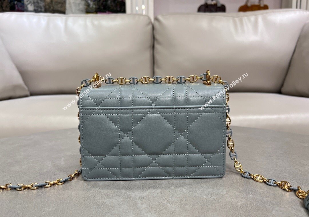 Dior Miss Caro Mini bag in Macrocannage Lambskin Deep Grey 2025 M5169 (XXG-250208016)