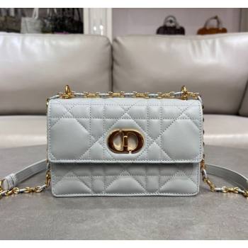 Dior Miss Caro Mini bag in Macrocannage Lambskin Cloud Grey/Pink 2025 M5169 (XXG-250208017)