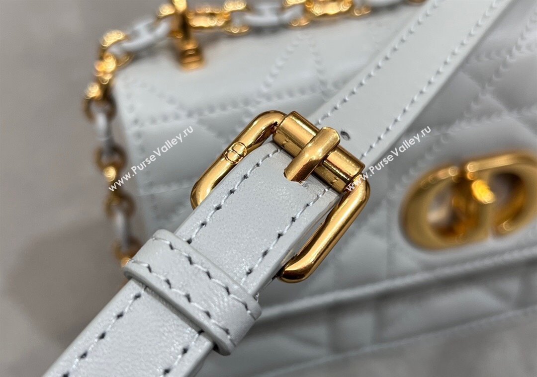 Dior Miss Caro Mini bag in Macrocannage Lambskin Cloud Grey/Pink 2025 M5169 (XXG-250208017)