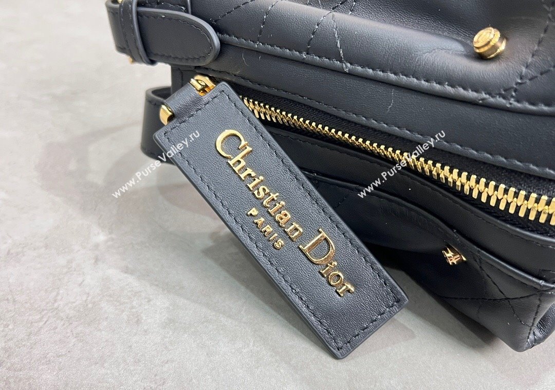 Dior Small D-Journey Hobo Bag in Vintage Smooth Calfskin Black 2025 2416 (XXG-250207063)