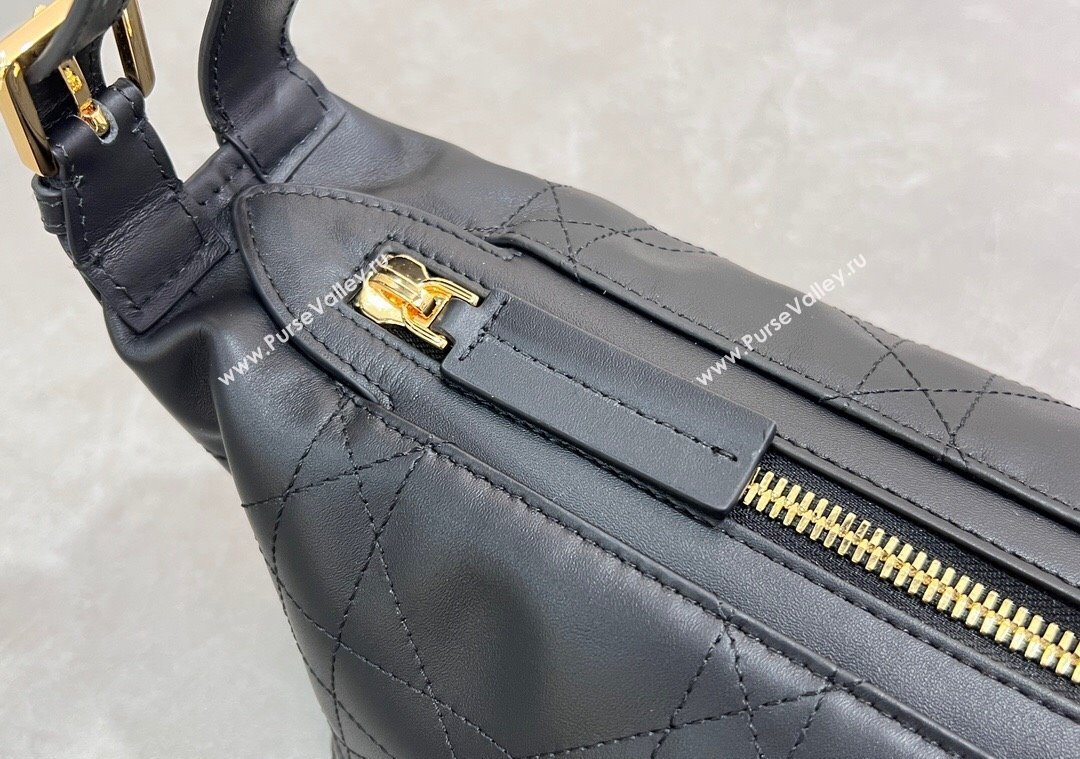 Dior Small D-Journey Hobo Bag in Vintage Smooth Calfskin Black 2025 2416 (XXG-250207063)