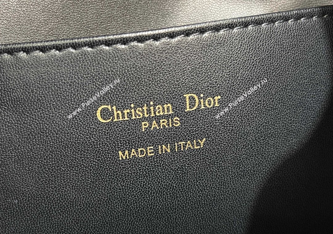 Dior Medium Dior Caro Backpack Bag in Cinkled Calfskin Black 2025 6301 (XXG-250207069)