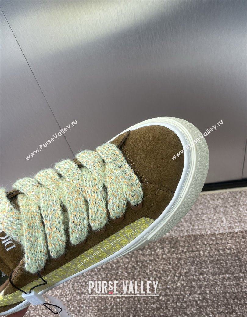 Travis x Dior B33 Low-top Sneakers in Oblique Jacquard and Suede Yellow/Brown 2025 (JC-250220086)