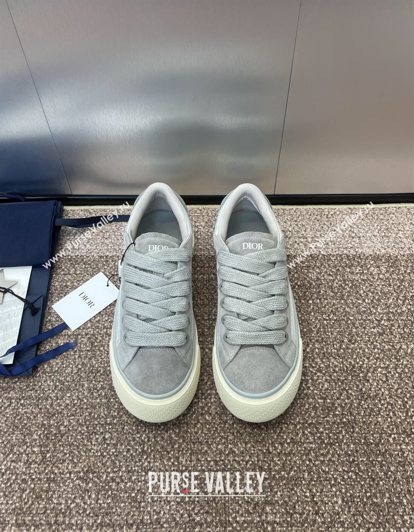 Travis x Dior B33 Low-top Sneakers in Oblique Jacquard and Suede Grey 2025 (JC-250220087)