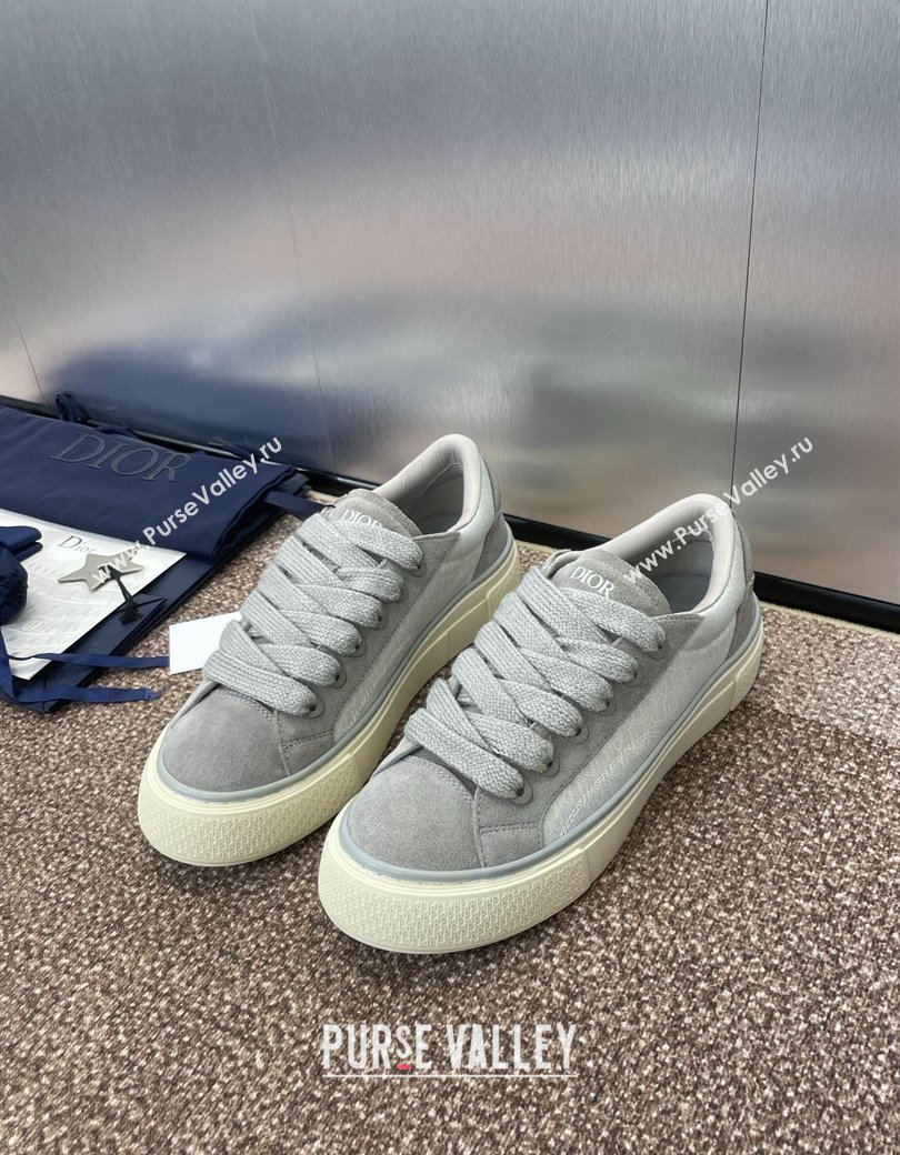Travis x Dior B33 Low-top Sneakers in Oblique Jacquard and Suede Grey 2025 (JC-250220087)