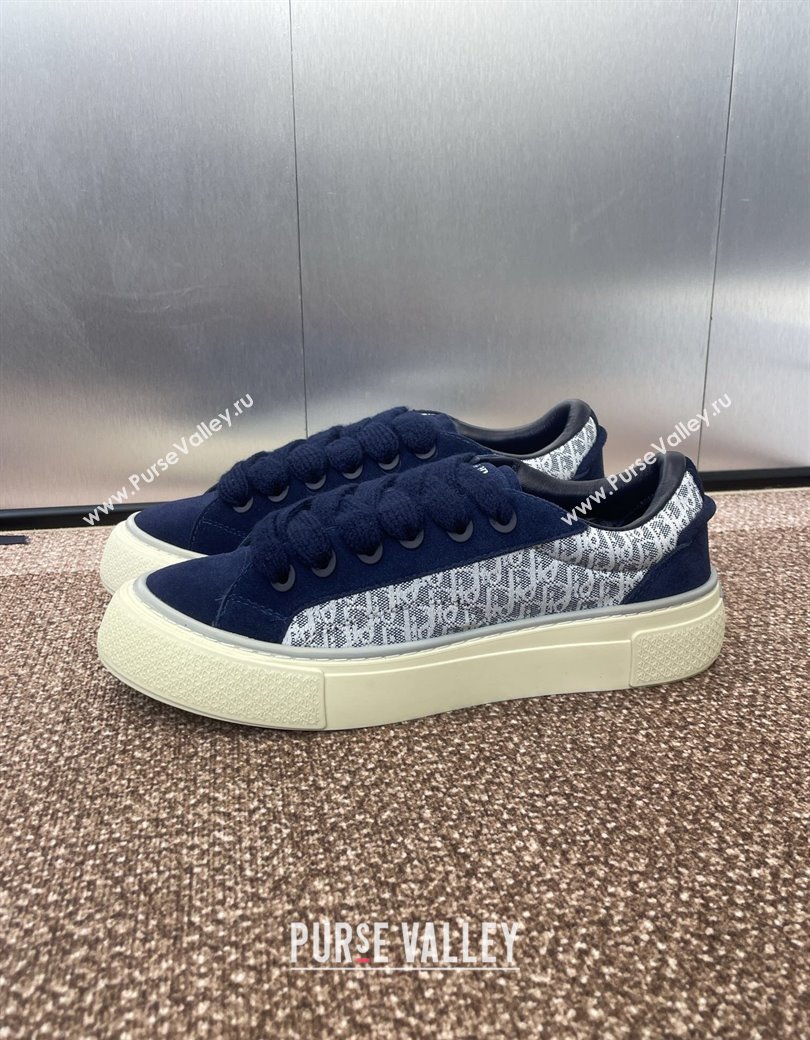 Travis x Dior B33 Low-top Sneakers in Oblique Jacquard and Suede Navy Blue 2025 (JC-250220088)