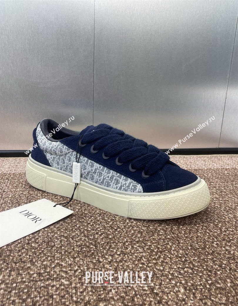 Travis x Dior B33 Low-top Sneakers in Oblique Jacquard and Suede Navy Blue 2025 (JC-250220088)