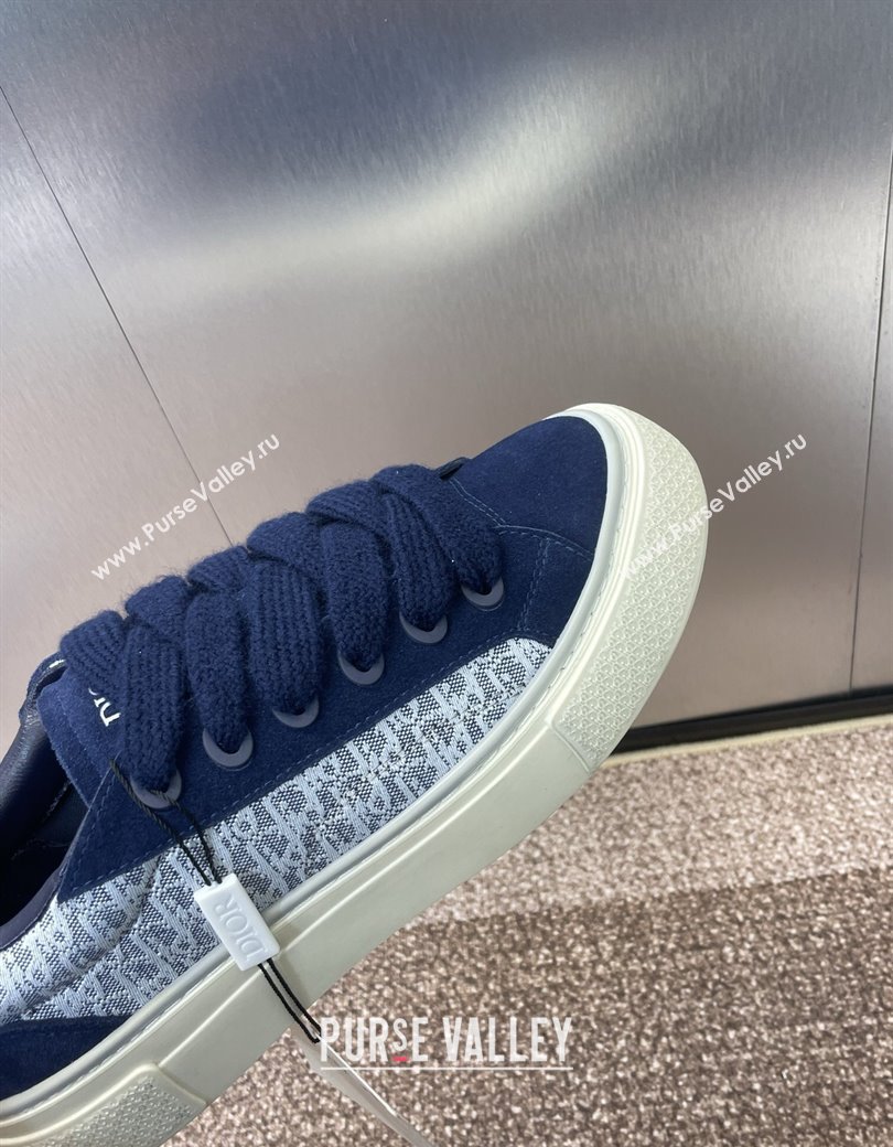 Travis x Dior B33 Low-top Sneakers in Oblique Jacquard and Suede Navy Blue 2025 (JC-250220088)