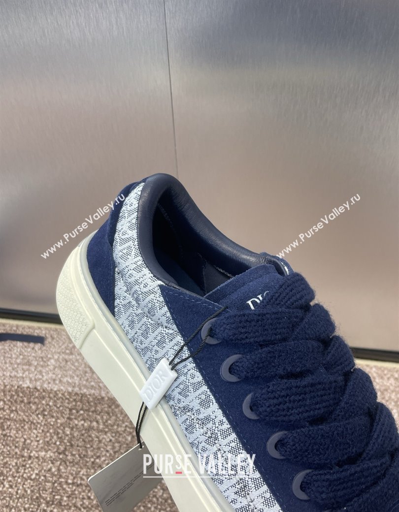 Travis x Dior B33 Low-top Sneakers in Oblique Jacquard and Suede Navy Blue 2025 (JC-250220088)