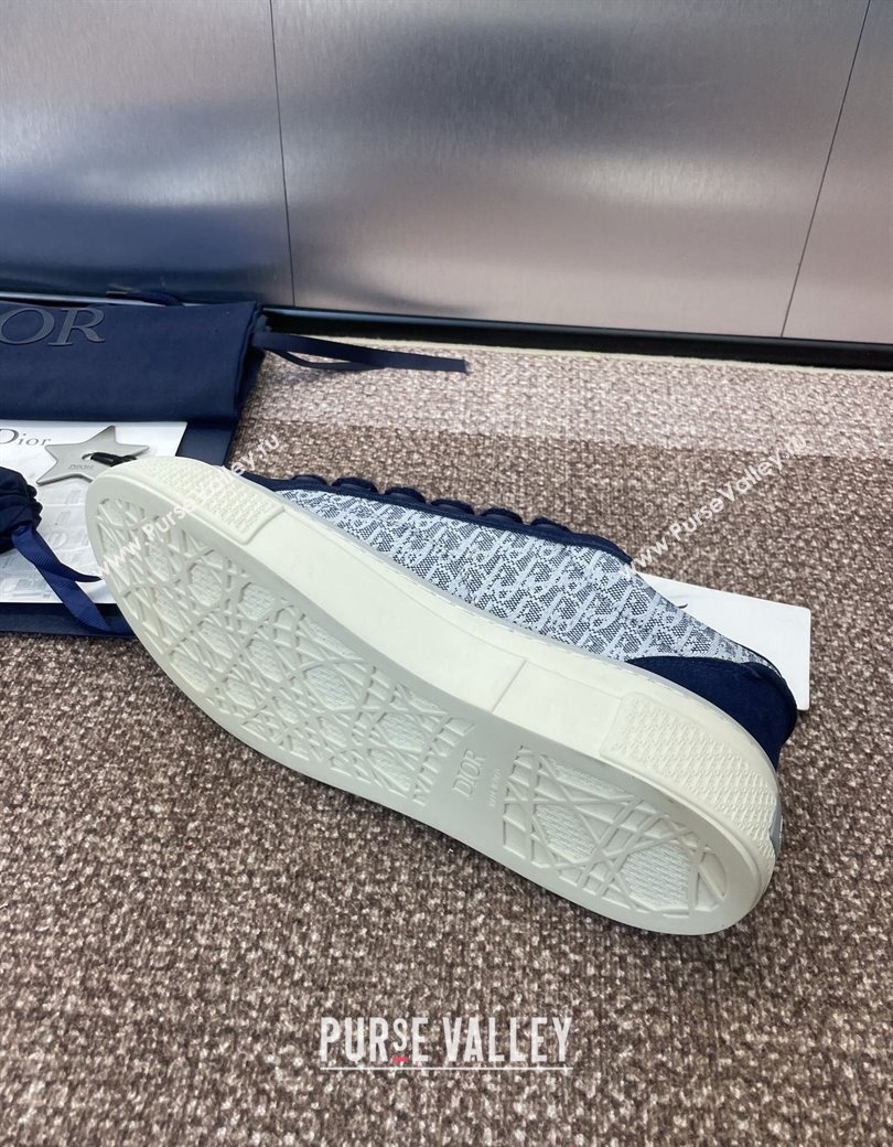 Travis x Dior B33 Low-top Sneakers in Oblique Jacquard and Suede Navy Blue 2025 (JC-250220088)