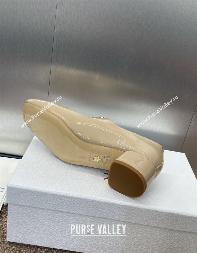 Dior D-Lane Mary Janes Pumps 3.5cm in Patent Calfskin Nude 2025 (JC-250220053)