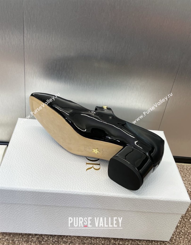 Dior D-Lane Mary Janes Pumps 3.5cm in Patent Calfskin Black 2025 (JC-250220054)