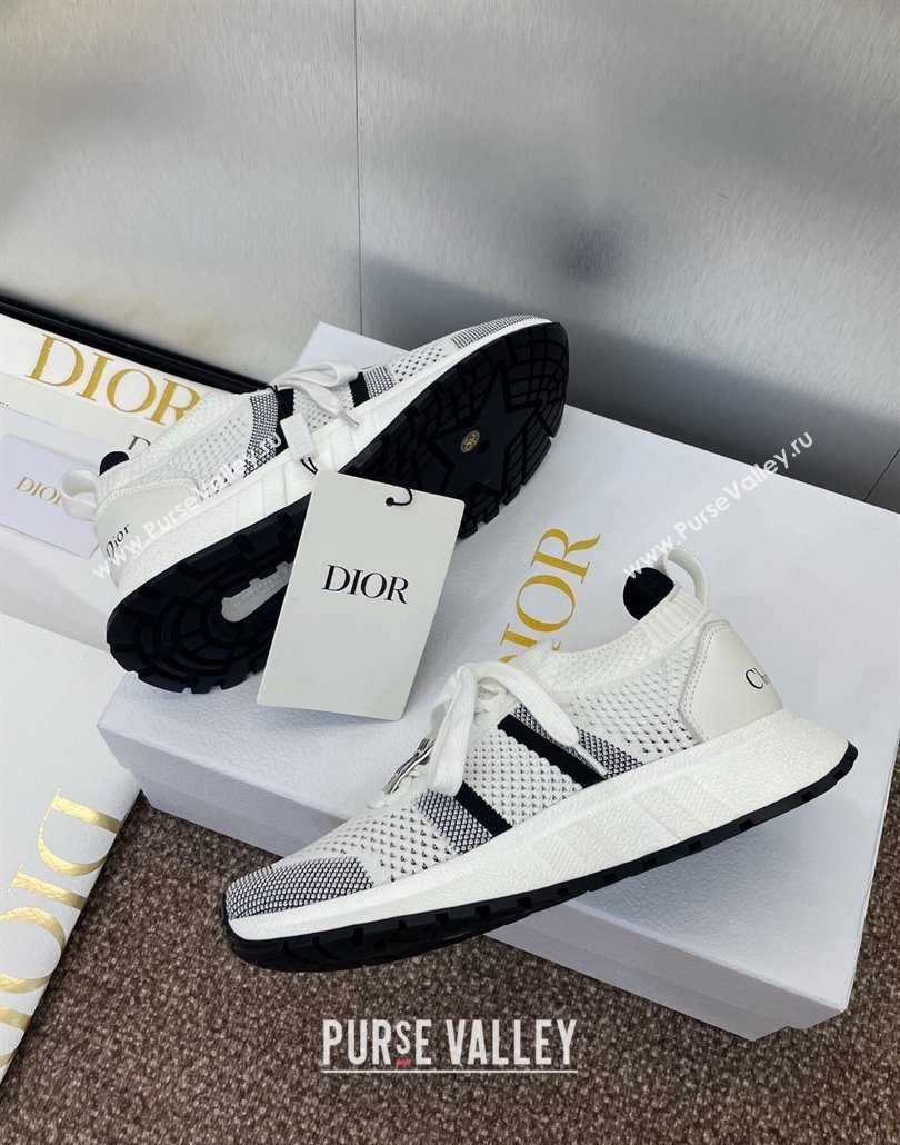 Dior RunnDior Sneakers in Technical Mesh White/Black 2025 (JC-250605032)