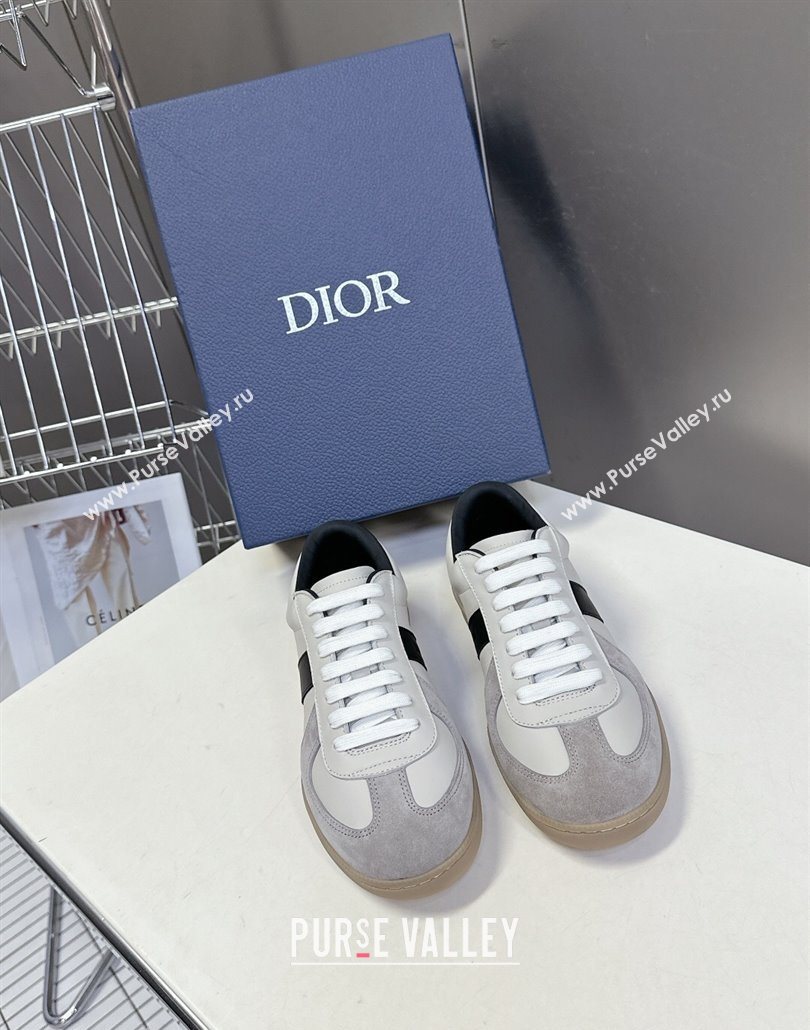 Dior B01 Matchpoint Sneakers in Calfskin and Suede Black/White 2025 (HQG-250605036)