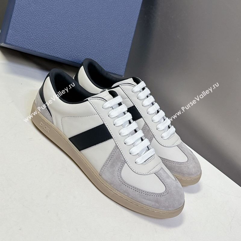 Dior B01 Matchpoint Sneakers in Calfskin and Suede Black/White 2025 (HQG-250605036)